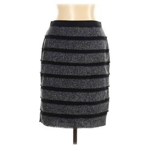 Worthington Black & Gray Straight Pencil Skirt